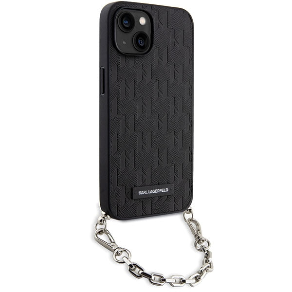 Karl Lagerfeld KLHCP14SSACKLHPK iPhone 14 6.1" black/black hardcase Saffiano Monogram Chain