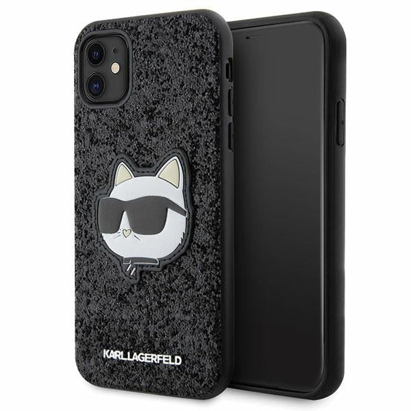 Karl Lagerfeld KLHCN61G2CPK iPhone 11 / Xr 6.1" black/black hardcase Glitter Choupette Patch