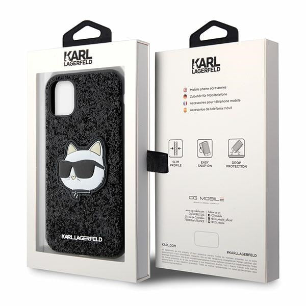 Karl Lagerfeld KLHCN61G2CPK iPhone 11 / Xr 6.1" black/black hardcase Glitter Choupette Patch