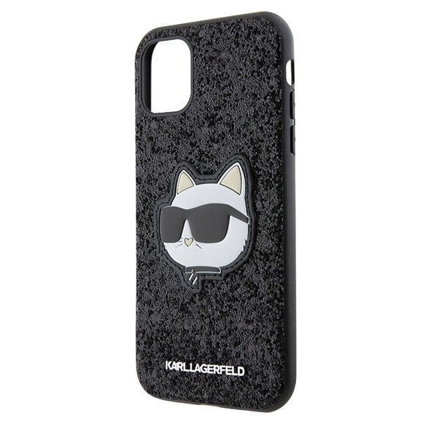 Karl Lagerfeld KLHCN61G2CPK iPhone 11 / Xr 6.1" black/black hardcase Glitter Choupette Patch