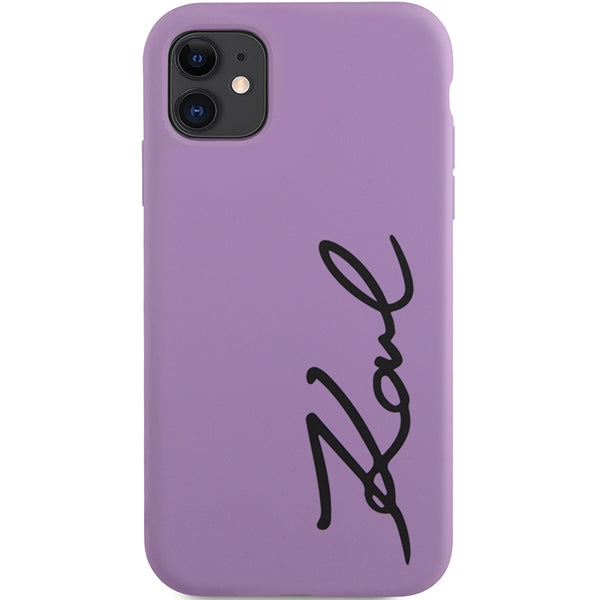 Karl Lagerfeld KLHCN61SKSVGU iPhone 11 / Xr 6.1" purple/purple hardcase Silicone Signature
