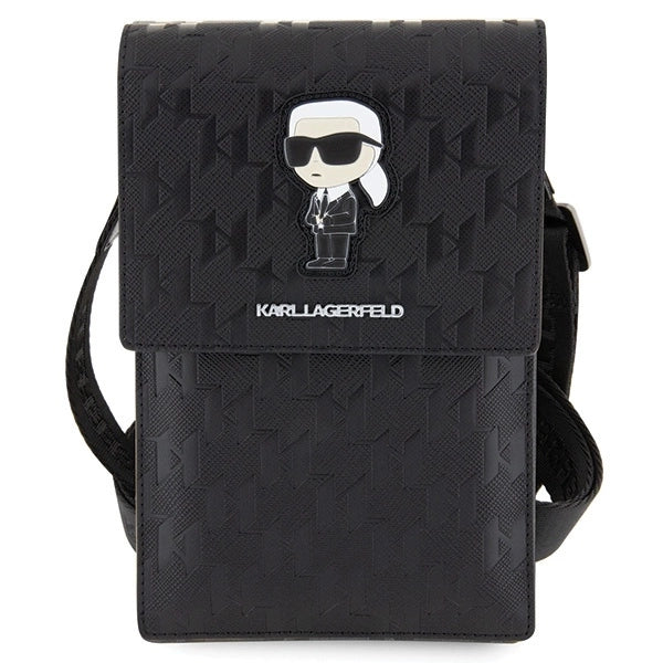 Karl Lagerfeld Case KLWBSAKHPKK Handbag - black Saffiano Monogram Ikonik