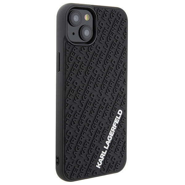 Karl Lagerfeld 3D Rubber Multi Logo case for iPhone 15 Plus - black