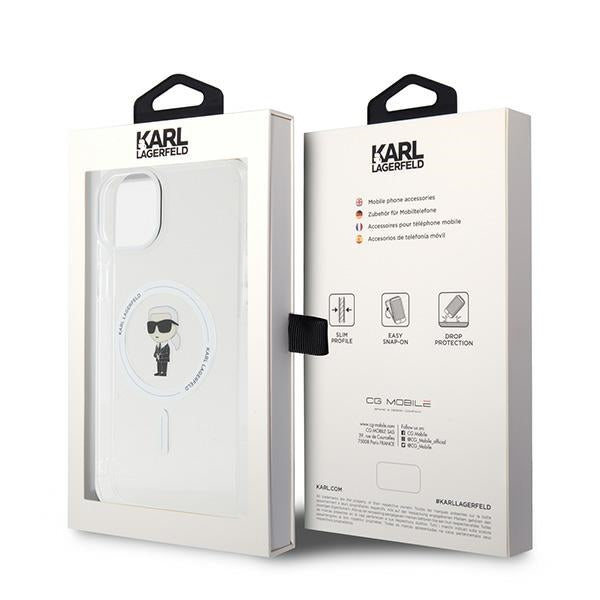 Karl Lagerfeld IML Ikonik MagSafe case for iPhone 15 Plus - transparent
