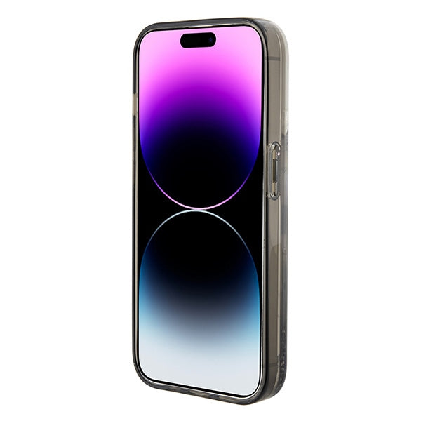 Karl Lagerfeld Liquid Glitter Choupette case for iPhone 15 Pro Max - transparent