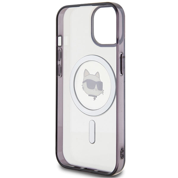 Karl Lagerfeld KLHMP15SHCHNOTK iPhone 15 6.1" transparent hardcase IML Choupette`s Head MagSafe