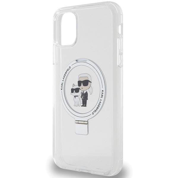 Karl Lagerfeld KLHMN61HMRSKCH iPhone 11 / Xr 6.1" white/white hardcase Ring Stand Karl&amp;Choupette MagSafe