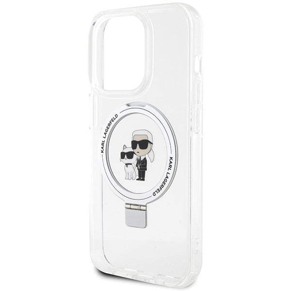 Karl Lagerfeld KLHMP14LHMRSKCH iPhone 14 Pro 6.1" white/white hardcase Ring Stand Karl&amp;Choupette MagSafe