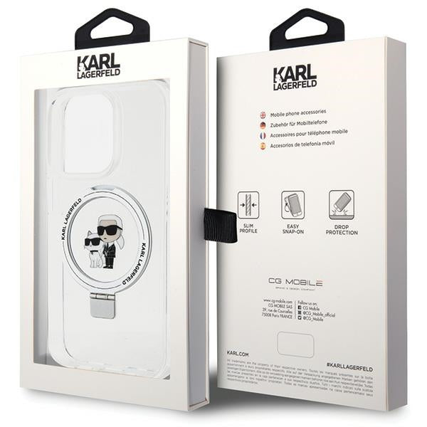 Karl Lagerfeld KLHMP14LHMRSKCH iPhone 14 Pro 6.1" white/white hardcase Ring Stand Karl&amp;Choupette MagSafe