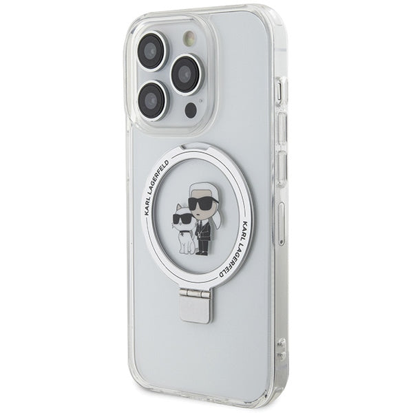 Karl Lagerfeld KLHMP14LHMRSKCH iPhone 14 Pro 6.1" white/white hardcase Ring Stand Karl&amp;Choupette MagSafe