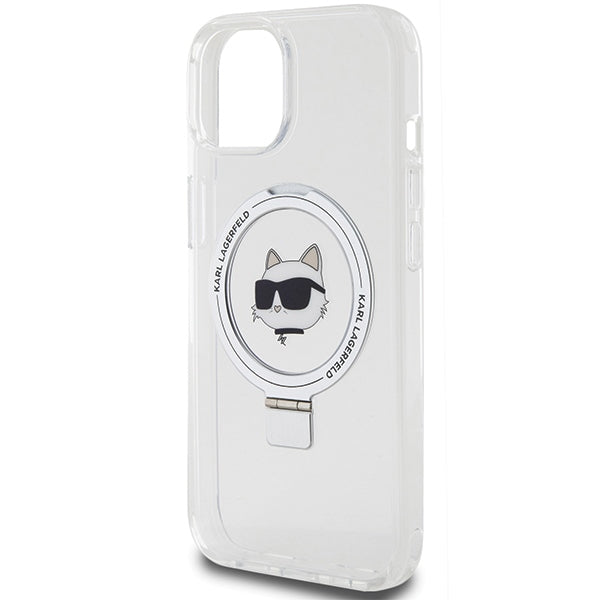 Karl Lagerfeld KLHMP15MHMRSCHH iPhone 15 Plus 6.7" white/white hardcase Ring Stand Choupette Head MagSafe