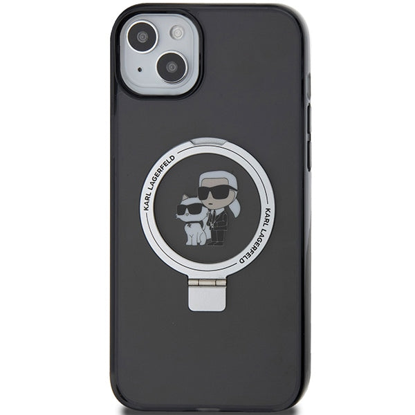 Karl Lagerfeld KLHMP15MHMRSKCK iPhone 15 Plus 6.7"black/black hardcase Ring Stand Karl&amp;Choupette MagSafe