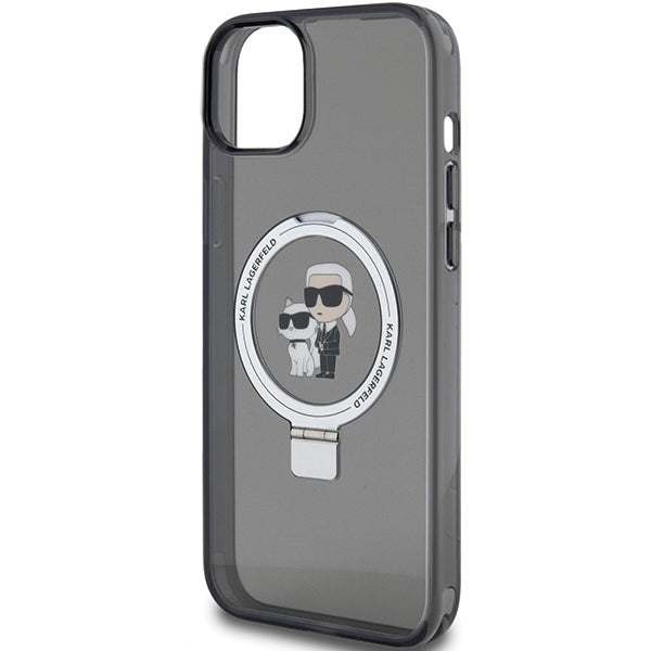 Karl Lagerfeld KLHMP15MHMRSKCK iPhone 15 Plus 6.7"black/black hardcase Ring Stand Karl&amp;Choupette MagSafe