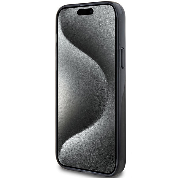 Karl Lagerfeld KLHMP15SHMRSKCK iPhone 15 6.1" black/black hardcase Ring Stand Karl&Choupette MagSafe