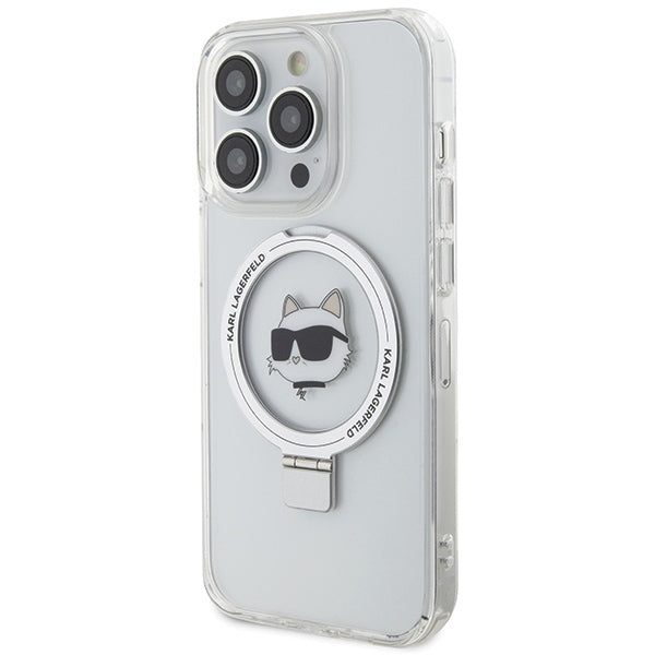 Karl Lagerfeld KLHMP15XHMRSCHH iPhone 15 Pro Max 6.7" white/white hardcase Ring Stand Choupette Head MagSafe
