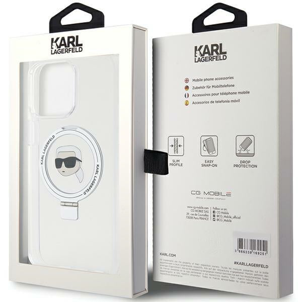 Karl Lagerfeld KLHMP15XHMRSKHH iPhone 15 Pro Max 6.7" white/white hardcase Ring Stand Karl Head MagSafe