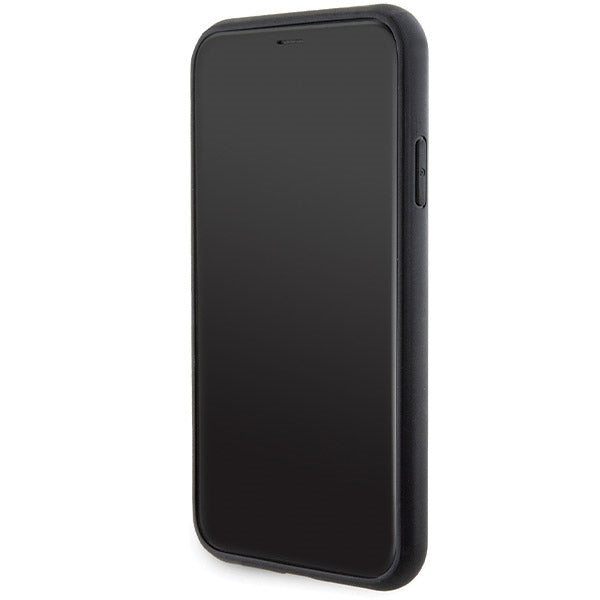 Karl Lagerfeld Gripstand Saffiano Choupette Pins Case for iPhone 11 / Xr - Black