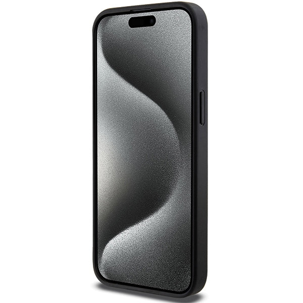 Karl Lagerfeld Gripstand Saffiano Choupette Pins Case for iPhone 13 Pro / 13 - Black