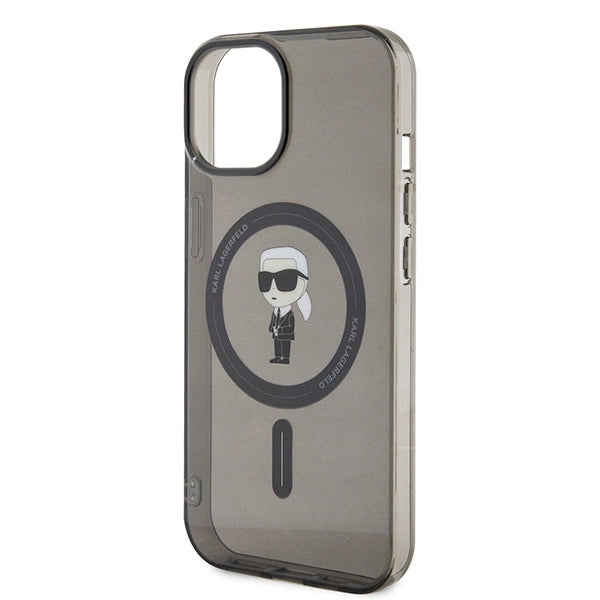 Karl Lagerfeld KLHMP14SHFCKNOK iPhone 14 / 15 / 13 6.1" black/black hardcase IML Ikonik MagSafe