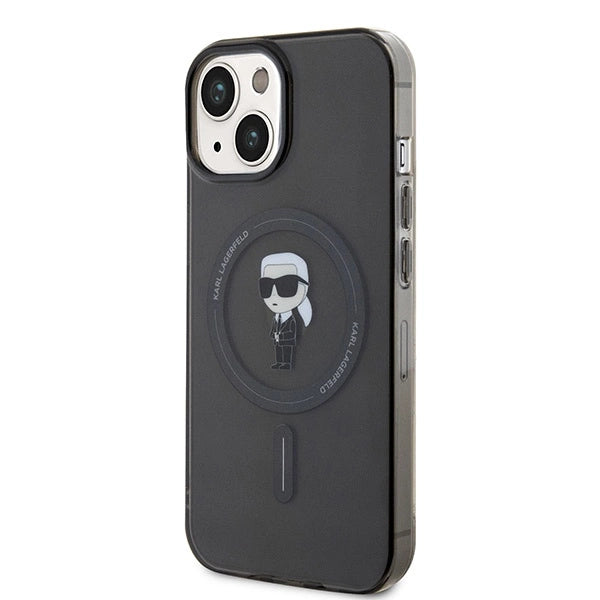 Karl Lagerfeld KLHMP14SHFCKNOK iPhone 14 / 15 / 13 6.1" black/black hardcase IML Ikonik MagSafe