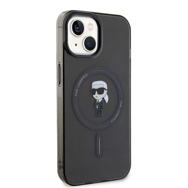Karl Lagerfeld KLHMP14SHFCKNOK iPhone 14 / 15 / 13 6.1" black/black hardcase IML Ikonik MagSafe
