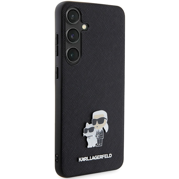 Karl Lagerfeld KLHCS24MPSAKCMPK S24+ S926 hardcase black/black Saffiano Karl &amp; Choupette Metal Pin