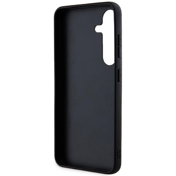 Karl Lagerfeld Fixed Glitter Ikonik Logo Metal Pin case for Samsung Galaxy S24 - black