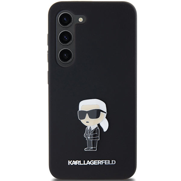 Karl Lagerfeld Silicone Ikonik Metal Pin case for Samsung Galaxy S23+ - black
