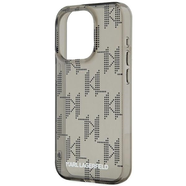 Karl Lagerfeld IML Mono KL Pattern &amp; Cord case for iPhone 15 Pro - black
