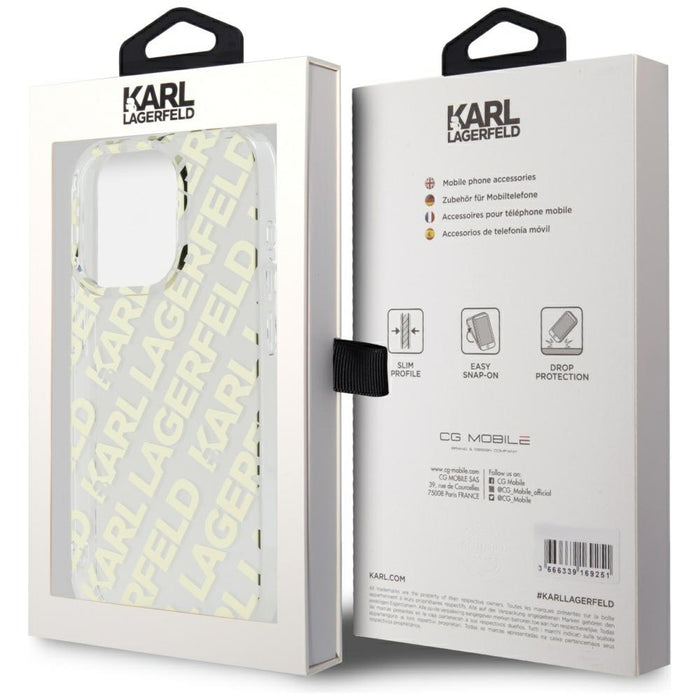 Karl Lagerfeld IML Fullover Logo case for iPhone 15 Pro - gold
