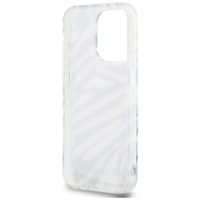 Karl Lagerfeld IML Zebra Pattern &amp; Cord case for iPhone 15 Pro - black
