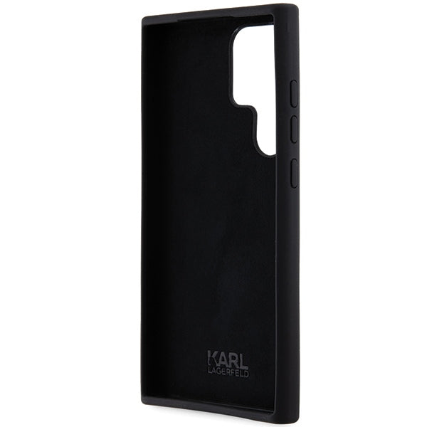 Karl Lagerfeld Silicone Choupette Metal Pin case for Samsung Galaxy S24 Ultra - black