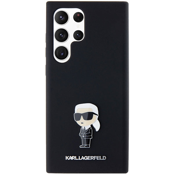 Karl Lagerfeld Silicone Ikonik Metal Pin case for Samsung Galaxy S24 Ultra - black