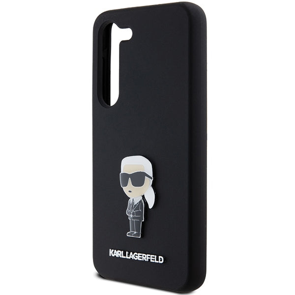 Karl Lagerfeld Silicone Ikonik Metal Pin case for Samsung Galaxy S24+ - black
