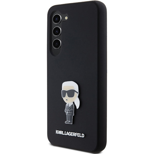 Karl Lagerfeld Silicone Ikonik Metal Pin case for Samsung Galaxy S24+ - black