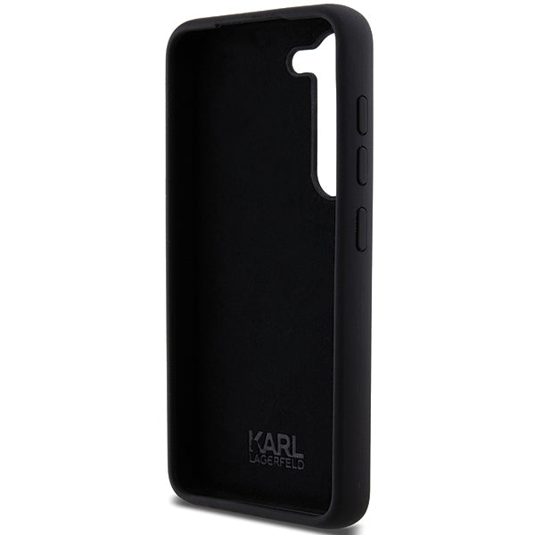 Karl Lagerfeld Silicone Ikonik Metal Pin case for Samsung Galaxy S24+ - black