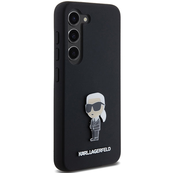 Karl Lagerfeld Silicone Ikonik Metal Pin case for Samsung Galaxy S24 - black