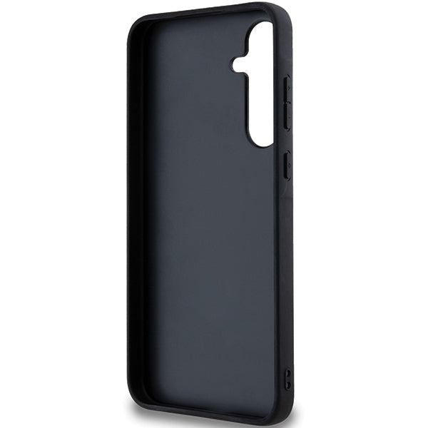 Karl Lagerfeld Fixed Glitter Ikonik Logo Metal Pin case for Samsung Galaxy A55 - black