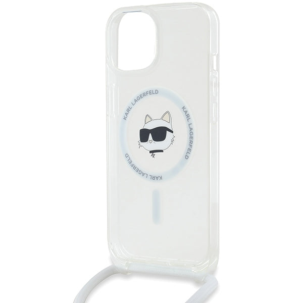 Karl Lagerfeld IML Choupette Head &amp; Cord MagSafe case for iPhone 13 / 14 / 15 - transparent