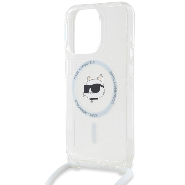 Karl Lagerfeld IML Choupette Head &amp; Cord MagSafe case for iPhone 14 Pro - transparent