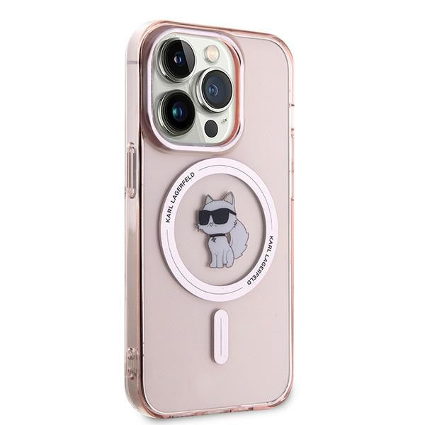 Karl Lagerfeld IML Choupette MagSafe case for iPhone 14 Pro - pink