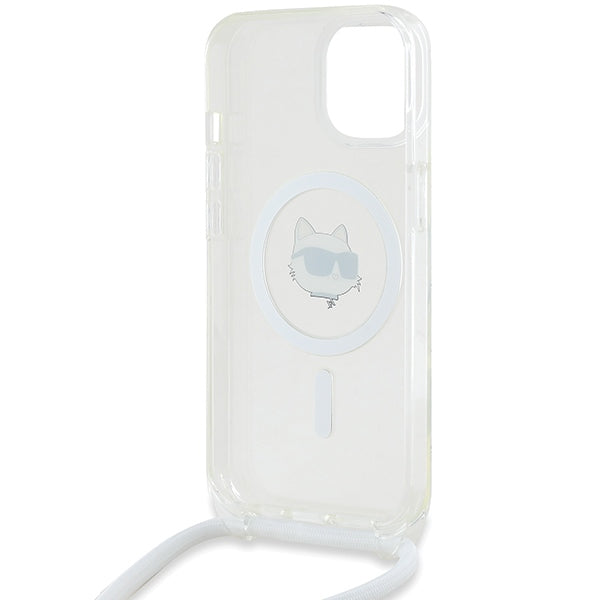 Karl Lagerfeld IML Choupette Head&amp;Cord MagSafe case for iPhone 15 / 14 / 13 - transparent