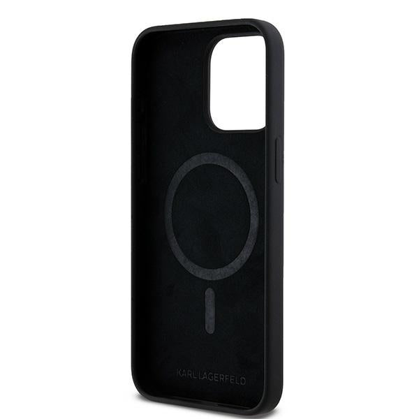 Karl Lagerfeld Silicone Choupette Head MagSafe case for iPhone 15 Pro Max - black