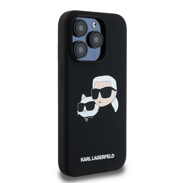 Karl Lagerfeld Silicone Karl&amp;Choupette MagSafe case for iPhone 15 Pro Max - black