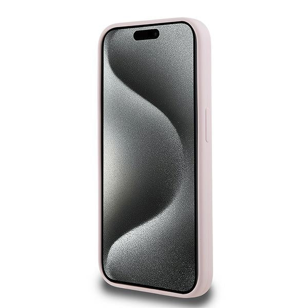 Karl Lagerfeld Silicone Karl&amp;Choupette MagSafe case for iPhone 15 Pro Max - pink