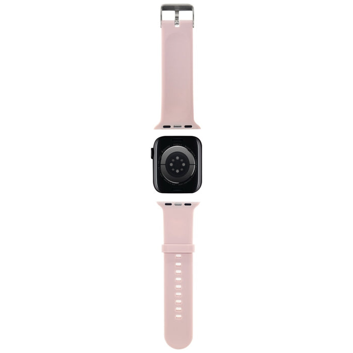 Karl Lagerfeld 3D Rubber Karl&amp;Choupette Heads strap for Apple Watch 42/44/45/49mm - pink
