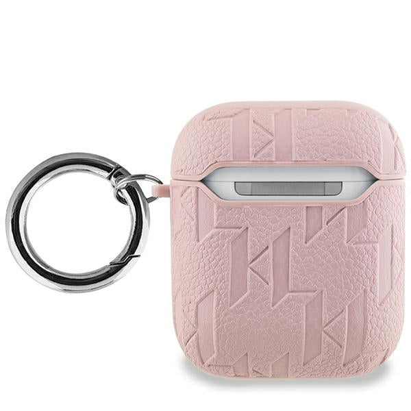 Karl Lagerfeld Monogram Karl &amp; Choupette Head case for AirPods 1 / 2 - pink