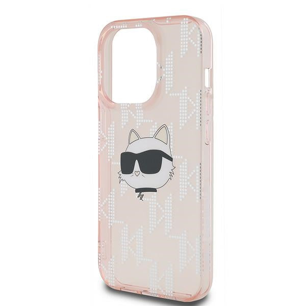 Karl Lagerfeld IML Choupette Head &amp; Monogram case for iPhone 13 Pro Max - pink