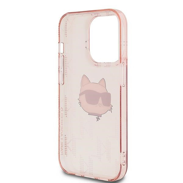 Karl Lagerfeld IML Choupette Head &amp; Monogram case for iPhone 13 Pro Max - pink