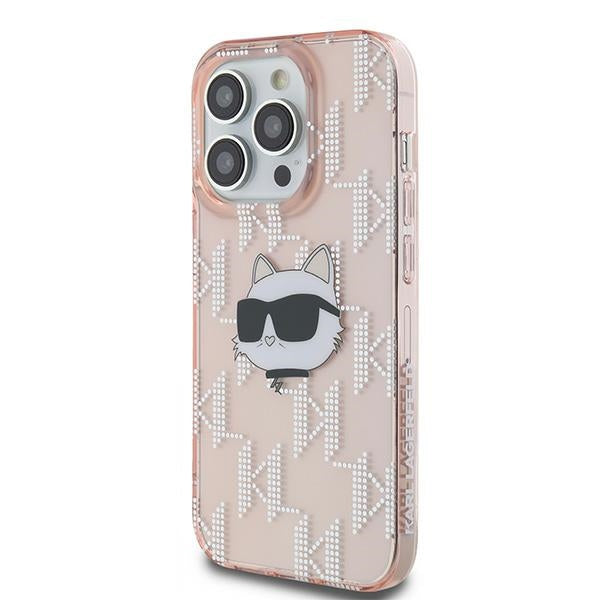 Karl Lagerfeld IML Choupette Head &amp; Monogram case for iPhone 13 Pro Max - pink